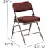 Flash Furniture Burgundy Fabric/Gray Frame Metal Folding Chair (2-Pack)