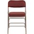 Flash Furniture Burgundy Fabric/Gray Frame Metal Folding Chair (2-Pack)