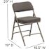 Flash Furniture Hercules Series Gray Fabric/Gray Metal Frame Premium Curved Triple Braced and Double Hinged Folding Chair
