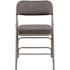 Flash Furniture Hercules Series Gray Fabric/Gray Metal Frame Premium Curved Triple Braced and Double Hinged Folding Chair