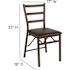 Flash Furniture Brown Metal Folding Chair (2-Pack)