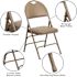 Flash Furniture Beige Vinyl/Beige Frame Metal Folding Chair (2-Pack)