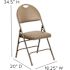 Flash Furniture Beige Vinyl/Beige Frame Metal Folding Chair (2-Pack)