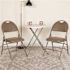 Flash Furniture Beige Vinyl/Beige Frame Metal Folding Chair (2-Pack)