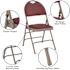 Flash Furniture Burgundy Fabric/Gray Frame Metal Folding Chair (2-Pack)