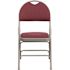 Flash Furniture Burgundy Fabric/Gray Frame Metal Folding Chair (2-Pack)