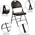 Flash Furniture Black Vinyl/Black Frame Metal Folding Chair (2-Pack)
