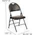 Flash Furniture Black Vinyl/Black Frame Metal Folding Chair (2-Pack)