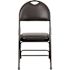 Flash Furniture Black Vinyl/Black Frame Metal Folding Chair (2-Pack)