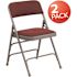 Flash Furniture Burgundy Patterned Metal Folding Chair (2-Pack)