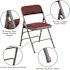Flash Furniture Burgundy Patterned Metal Folding Chair (2-Pack)