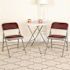 Flash Furniture Burgundy Patterned Metal Folding Chair (2-Pack)