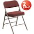 Flash Furniture Burgundy Metal Folding Chair (2-Pack)