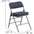 Flash Furniture Navy Metal Folding Chair (2-Pack)