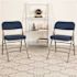 Flash Furniture Navy Metal Folding Chair (2-Pack)