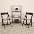 Hercules Series Fruitwood Folding Event Chairs with Padded Seat, Modern Wooden Folding Banquet Chairs (Set of 4)