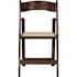 Hercules Series Fruitwood Folding Event Chairs with Padded Seat, Modern Wooden Folding Banquet Chairs (Set of 4)