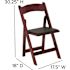 Flash Furniture Mahogany Wood Folding Chair (4-Pack)
