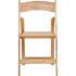 Natural Hercules Series Beechwood Folding Event Chairs with Padded Seat, Modern Wooden Folding Banquet Chairs (Set of 4)