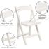 White Hercules Series Beechwood Folding Event Chairs with Padded Seat, Modern Wooden Folding Banquet Chairs (Set of 4)