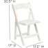 White Hercules Series Beechwood Folding Event Chairs with Padded Seat, Modern Wooden Folding Banquet Chairs (Set of 4)