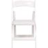 White Hercules Series Beechwood Folding Event Chairs with Padded Seat, Modern Wooden Folding Banquet Chairs (Set of 4)