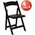 Flash Furniture Black Wood Folding Chair (4-Pack)