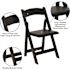 Flash Furniture Black Wood Folding Chair (4-Pack)