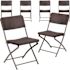Flash Furniture Brown Metal Folding Chair (6-Pack)