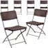 Flash Furniture Brown Metal Folding Chair (6-Pack)