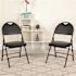 Flash Furniture Black Vinyl/Black Frame Metal Folding Chair (4-Pack)