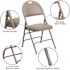 Flash Furniture Gray Vinyl/Gray Frame Metal Folding Chair (4-Pack)