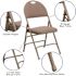 Flash Furniture Beige Fabric/Beige Frame Metal Folding Chair (4-Pack)