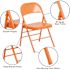 Flash Furniture Orange Marmalade Metal Folding Chair (4-Pack)