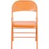 Flash Furniture Orange Marmalade Metal Folding Chair (4-Pack)