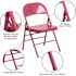 Flash Furniture Shockingly Fuchsia Metal Folding Chair (4-Pack)