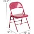 Flash Furniture Shockingly Fuchsia Metal Folding Chair (4-Pack)