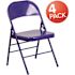 Flash Furniture Cobalt Blue Metal Folding Chair (4-Pack)