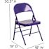 Flash Furniture Cobalt Blue Metal Folding Chair (4-Pack)