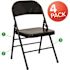 Flash Furniture Black Metal Folding Chair (4-Pack)