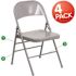 Flash Furniture Gray Metal Folding Chair (4-Pack)