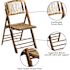 Bohemian Bamboo Folding Dining Chairs with Curved Backs, Modern Bamboo Folding Chairs for Dining and Events (Set of 4)