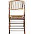 Bohemian Bamboo Folding Dining Chairs with Curved Backs, Modern Bamboo Folding Chairs for Dining and Events (Set of 4)