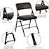 Flash Furniture Black Vinyl/Black Frame Metal Folding Chair (4-Pack)