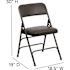Flash Furniture Black Vinyl/Black Frame Metal Folding Chair (4-Pack)