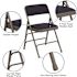 Navy Hercules Series Sheldon Metal Folding Chairs with Cushioned Seat, Fabric Upholstered Event Chairs (Set of 4)
