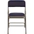 Navy Hercules Series Sheldon Metal Folding Chairs with Cushioned Seat, Fabric Upholstered Event Chairs (Set of 4)