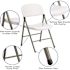 White Hercules Series Plastic Folding Event Chairs with Textured Seats, Lightweight Plastic Folding Chairs (Set of 6)