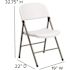 White Hercules Series Plastic Folding Event Chairs with Textured Seats, Lightweight Plastic Folding Chairs (Set of 6)