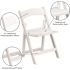 Carnegy Avenue White Vinyl Seat with Resin Frame Kids' Folding Chair (2-Pack)